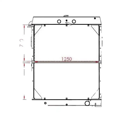 Water Tank Engine Radiator 4181348 for Hitachi Excavator EX1800 from MyMROmarts