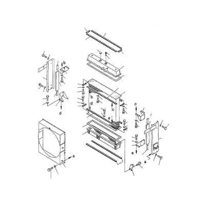Water Tank Engine Radiator 421-03-21103 for Komatsu Wheel Loader WA470-3 WA450-3 from MyMROmarts