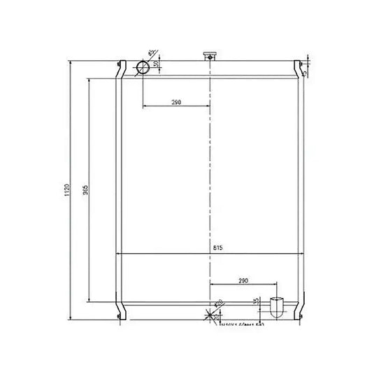 Water Tank Engine Radiator 4377396 for Hitachi Excavator EX450H-5 EX400-3 EX400-5 EX450H-3 from MyMROmarts