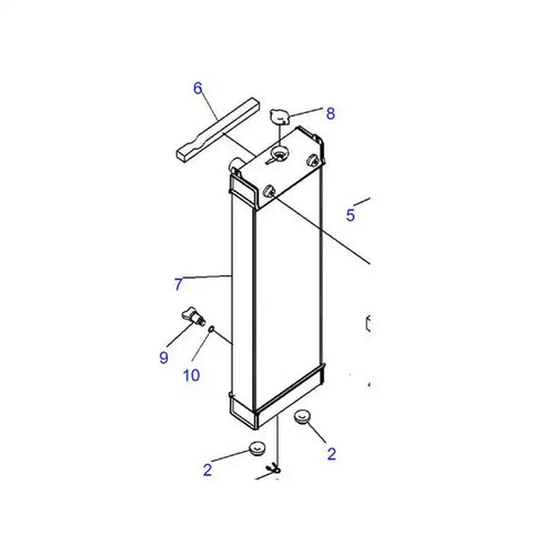 Water Tank Engine Radiator 4668378 for Hitachi Excavator ZAX120-3 ZAX135US-3 ZAX190W-3 from MyMROmarts