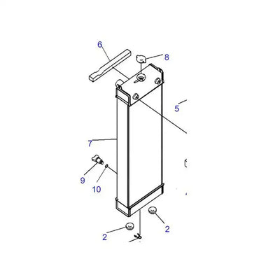 Water Tank Engine Radiator 4668378 for Hitachi Excavator ZAX120-3 ZAX135US-3 ZAX190W-3 from MyMROmarts
