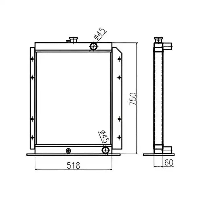 Load image into Gallery viewer, Water Tank Engine Radiator 7150861 for Doosan Excavator DH70 from MyMROmarts
