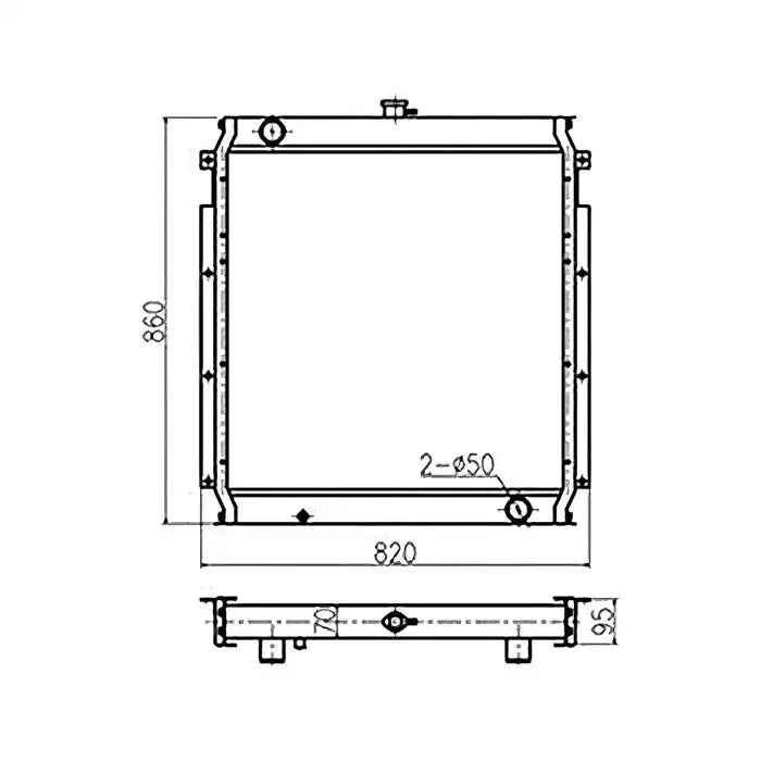Load image into Gallery viewer, Water Tank Engine Radiator 7Y2109 for Caterpillar CAT Excavator E320L E320N from MyMROmarts
