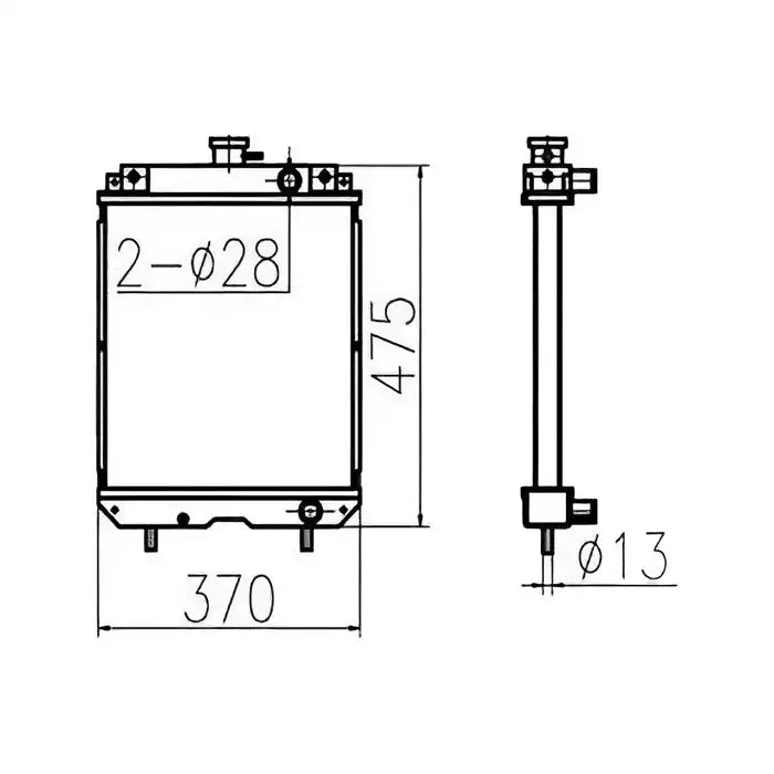 Load image into Gallery viewer, Water Tank Radiator Core ASS&#39;Y 129417-44500 For Yanmar Excavator US50 from MyMROmarts
