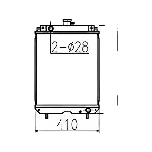 Water Tank Engine Radiator Core ASSY 129457-44501 for Yanmar US40 US46 US50 from MyMROmarts