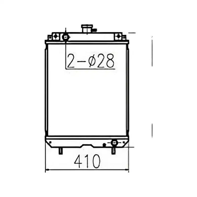 Water Tank Engine Radiator Core ASSY 129457-44501 for Yanmar US40 US46 US50 from MyMROmarts