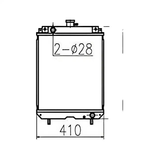 Water Tank Engine Radiator Core ASSY 129457-44501 for Yanmar US40 US46 US50 from MyMROmarts