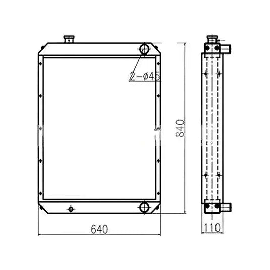 Water Tank Engine Radiator Core ASS'Y 203-03-61112 for KOMATSU PC100-6 PC120-6 PC130-6 from MyMROmarts