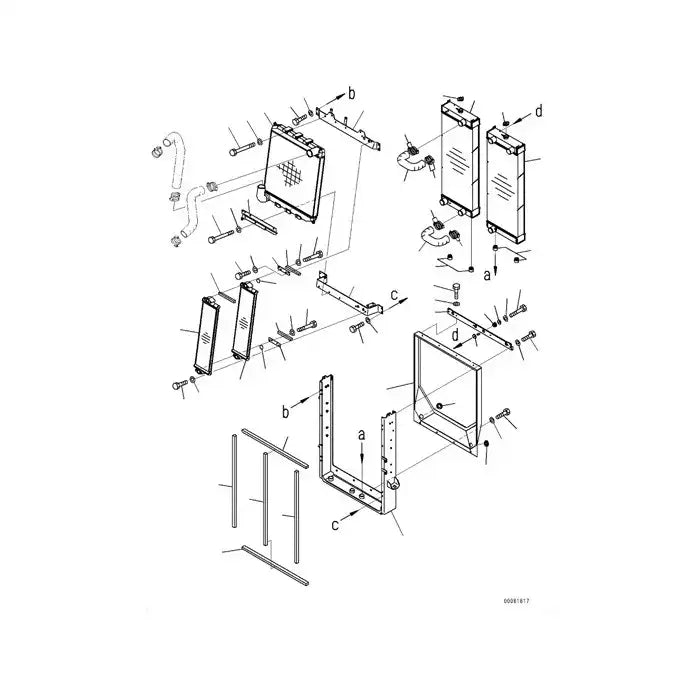 Load image into Gallery viewer, Water Tank Engine Radiator Core ASS&#39;Y 421-03-44120 Right For Komatsu Wheel Loader WA450-6 WA470-6 WA480-6 from MyMROmarts
