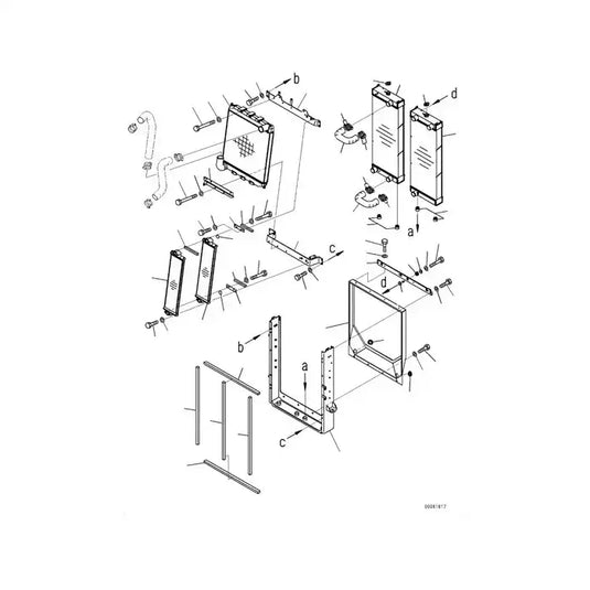 Water Tank Engine Radiator Core ASS'Y 421-03-44120 Right For Komatsu Wheel Loader WA450-6 WA470-6 WA480-6 from MyMROmarts