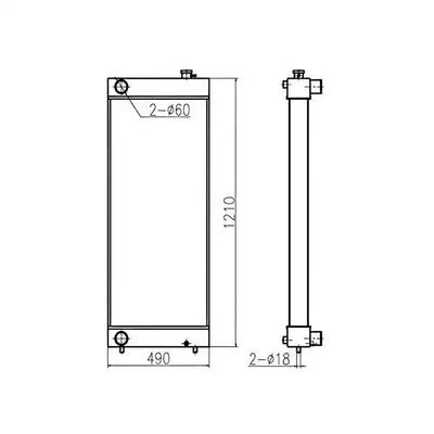 Water Tank Engine Radiator Core Assembly for Sumitomo Excavator SH320 SH360HD-5 from MyMROmarts
