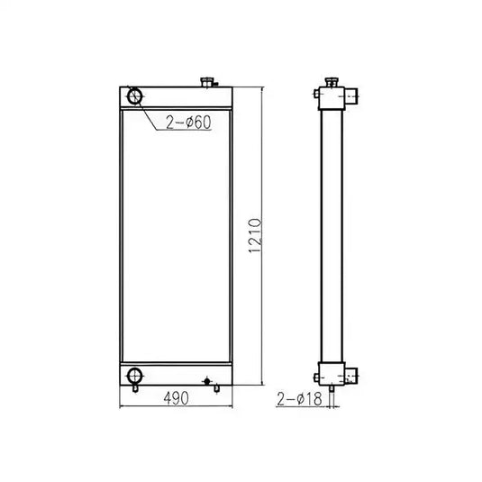 Water Tank Engine Radiator Core Assembly for Sumitomo Excavator SH320 SH360HD-5 from MyMROmarts