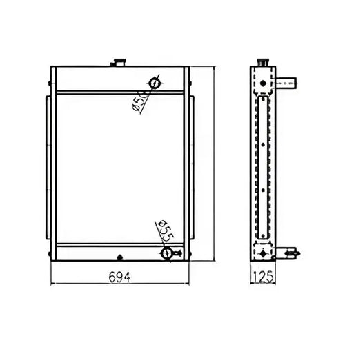 Water Tank Engine Radiator for Hyundai Excavator R200-3 from MyMROmarts
