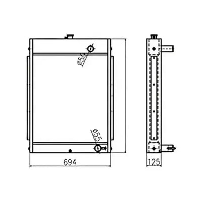 Water Tank Engine Radiator for Hyundai Excavator R200-3 from MyMROmarts