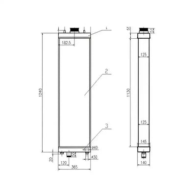 Water Tank Engine Radiator Core ASS'Y For Komatsu Excavator Bulldozer D275-3 from MyMROmarts