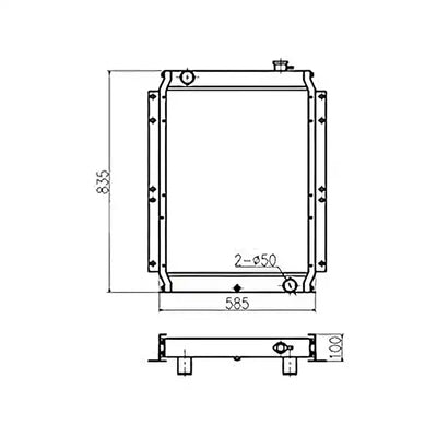 Water Tank Engine Radiator for Sumitomo SH100 SH120 Excavator from MyMROmarts