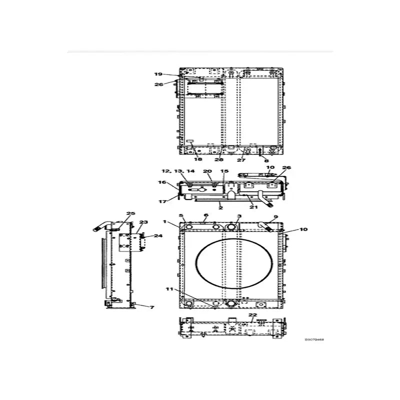 Load image into Gallery viewer, Water Tank Radiator KNH10450 for CASE Crawler Excavator CX130B CX160B from MyMROmarts
