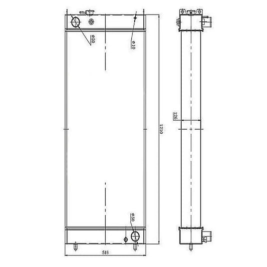 Water Tank Engine Radiator LS05P00039S045 for Kobelco Excavator SK460-8 from MyMROmarts