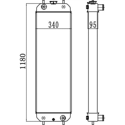 Water Tank Engine Radiator XB00002521 for Hitachi Excavator ZAX240-5G from MyMROmarts