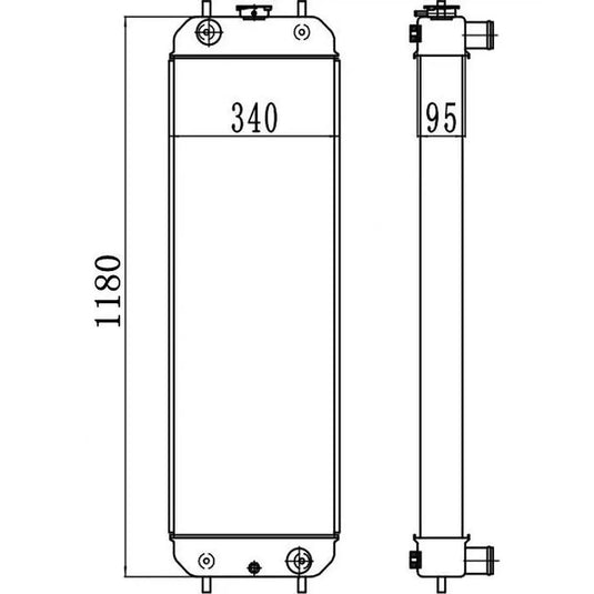 Water Tank Engine Radiator XB00002521 for Hitachi Excavator ZAX240-5G from MyMROmarts